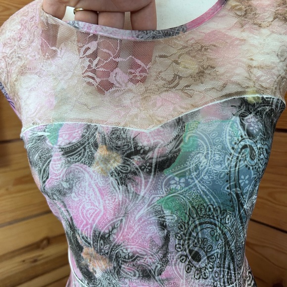 Vintage Women’s XL Babydoll Dress A-Line Twirl Tulip Lace Fairy Pink Blue White - Picture 7 of 13